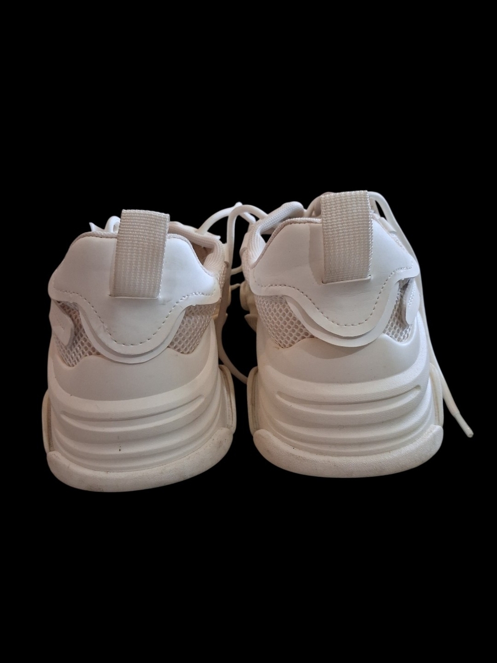 Steve Madden White Chunky Mesh Athletic Sneakers - Picture 4 of 5